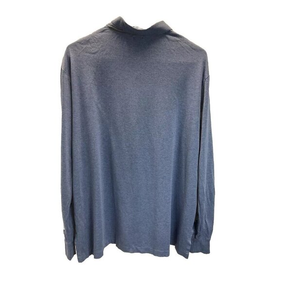 Polo Ralph Lauren‎ henley Mens XL Long Sleeve Pullover Pony Blue Pima soft touch - Picture 2 of 8